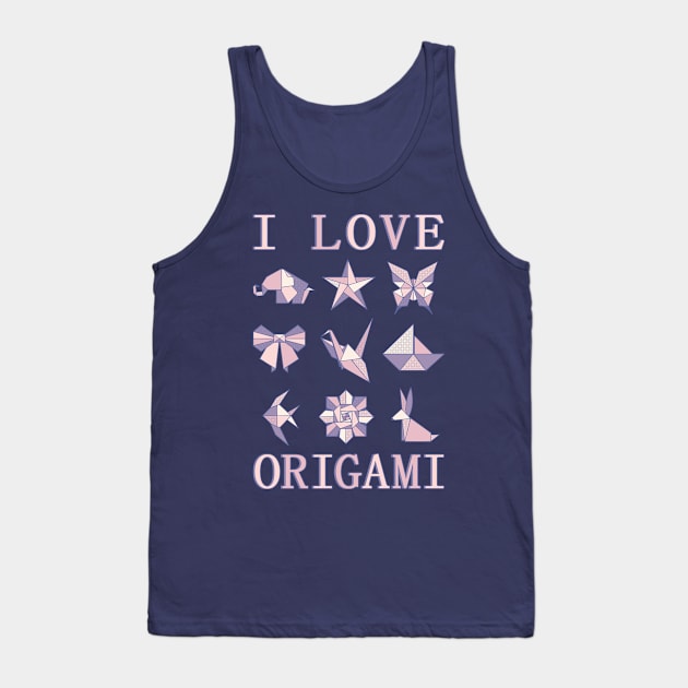 I Love Origami Tank Top by MonoFishTank